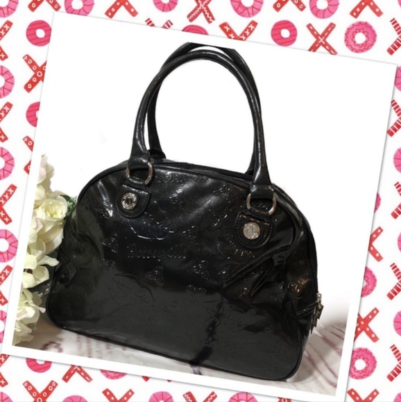 Betsey Johnson betseyville black patent leather dome satchel - Picture 11 of 11